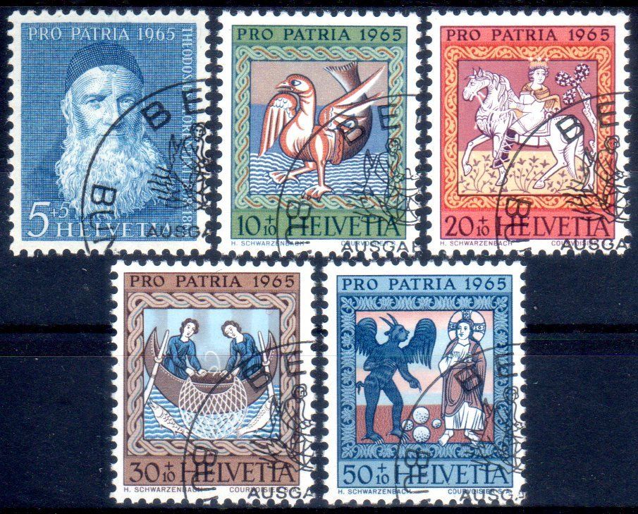 Tous les timbres: 1965 PATER THEODOSIUS FLORENTINIS, DECKENGEMÄLDE ST. MARTIN – D'occasion à Losone par EM2019