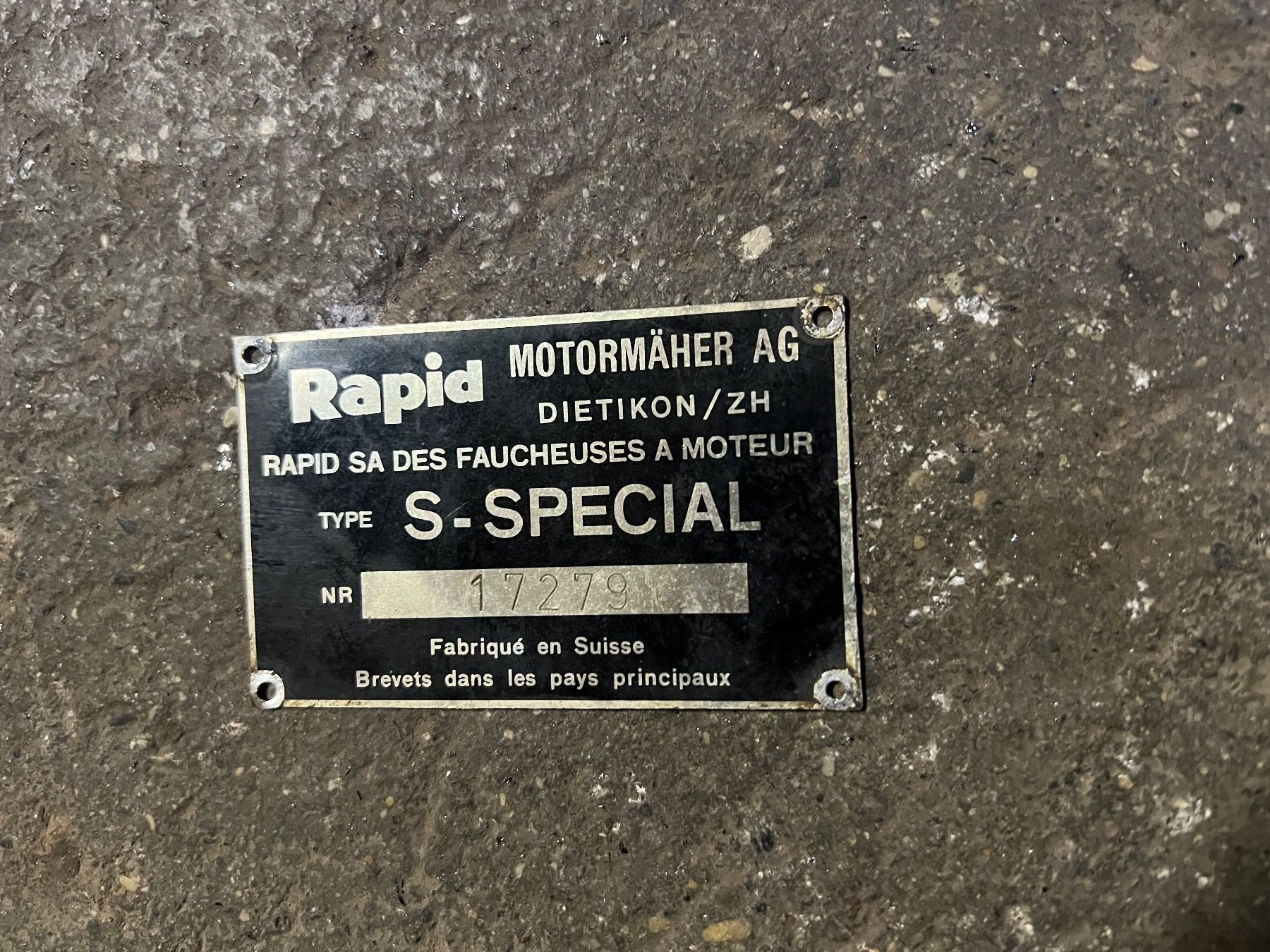 Rapid Trattori: Typenschild passend zu Rapid Spezial – Usato da Oensingen venduto da alpenvogel92