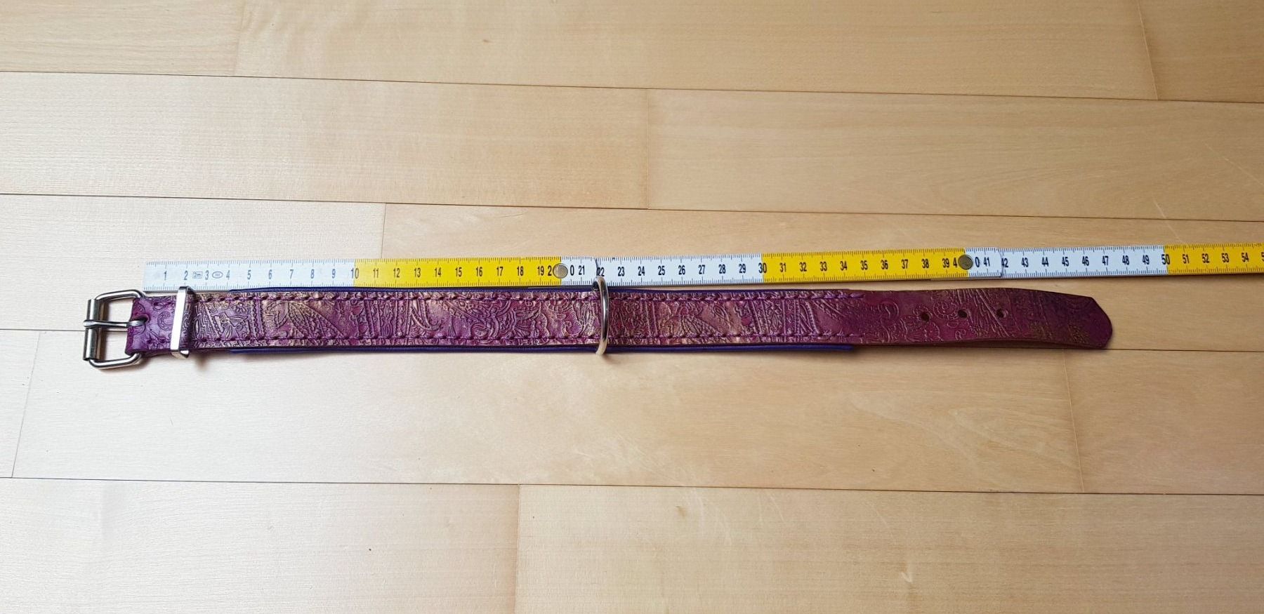 Leine & Halsband: Hundehalsband Leder violett gold – Neu (gemäss Beschreibung) aus Menziken von Zyropa 4