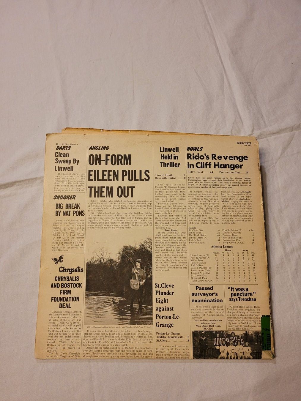 Dischi in vinile: Journal St.Cleve Chronicle 28.01.1972 Jethro Tull – Usato da la Chaux-de-Fonds venduto da Lampe 2