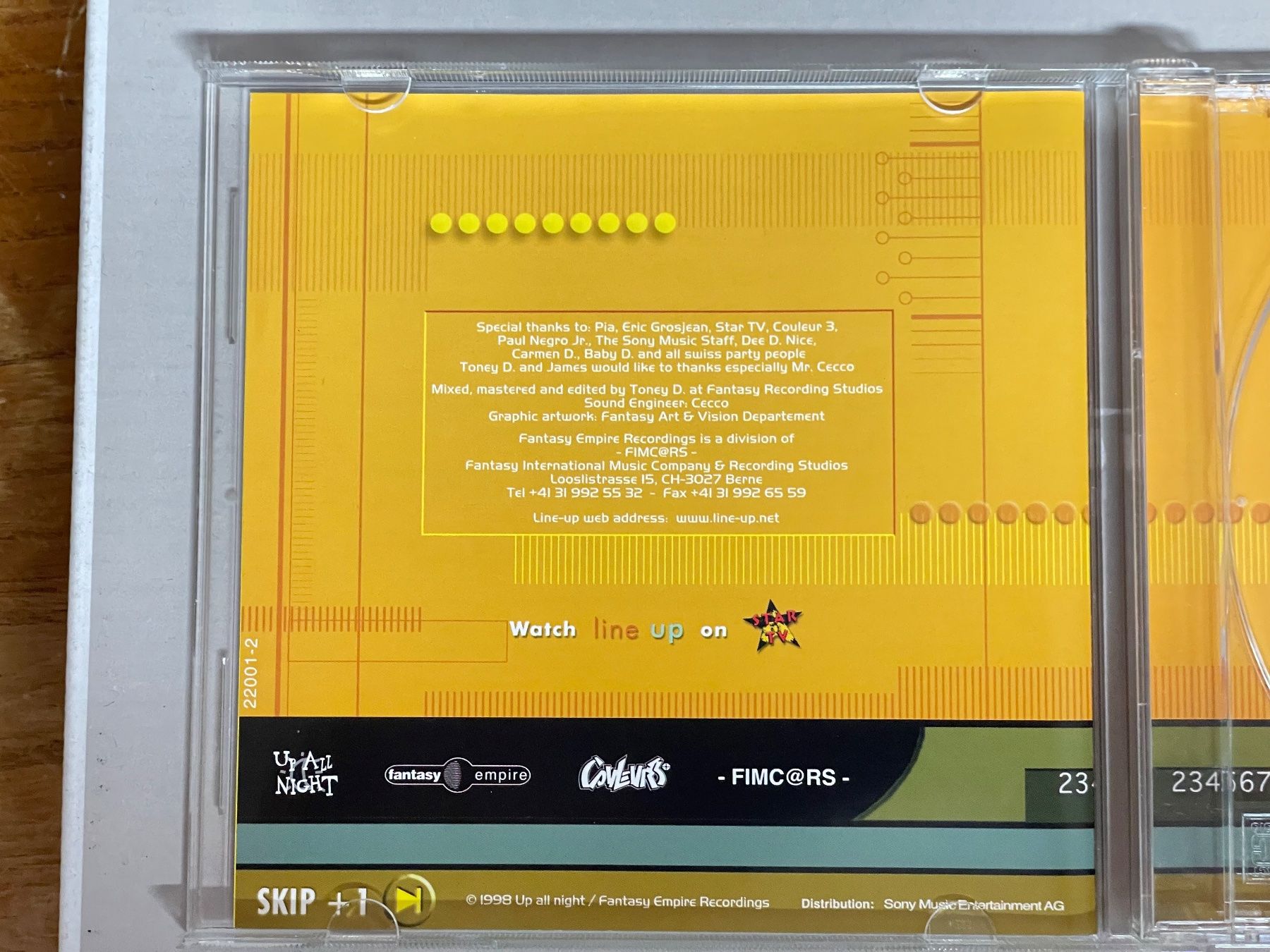 CD: Dj Toney D - Line Up - Top RAR – Usato da Muri b. Bern venduto da AdidasCollector 2
