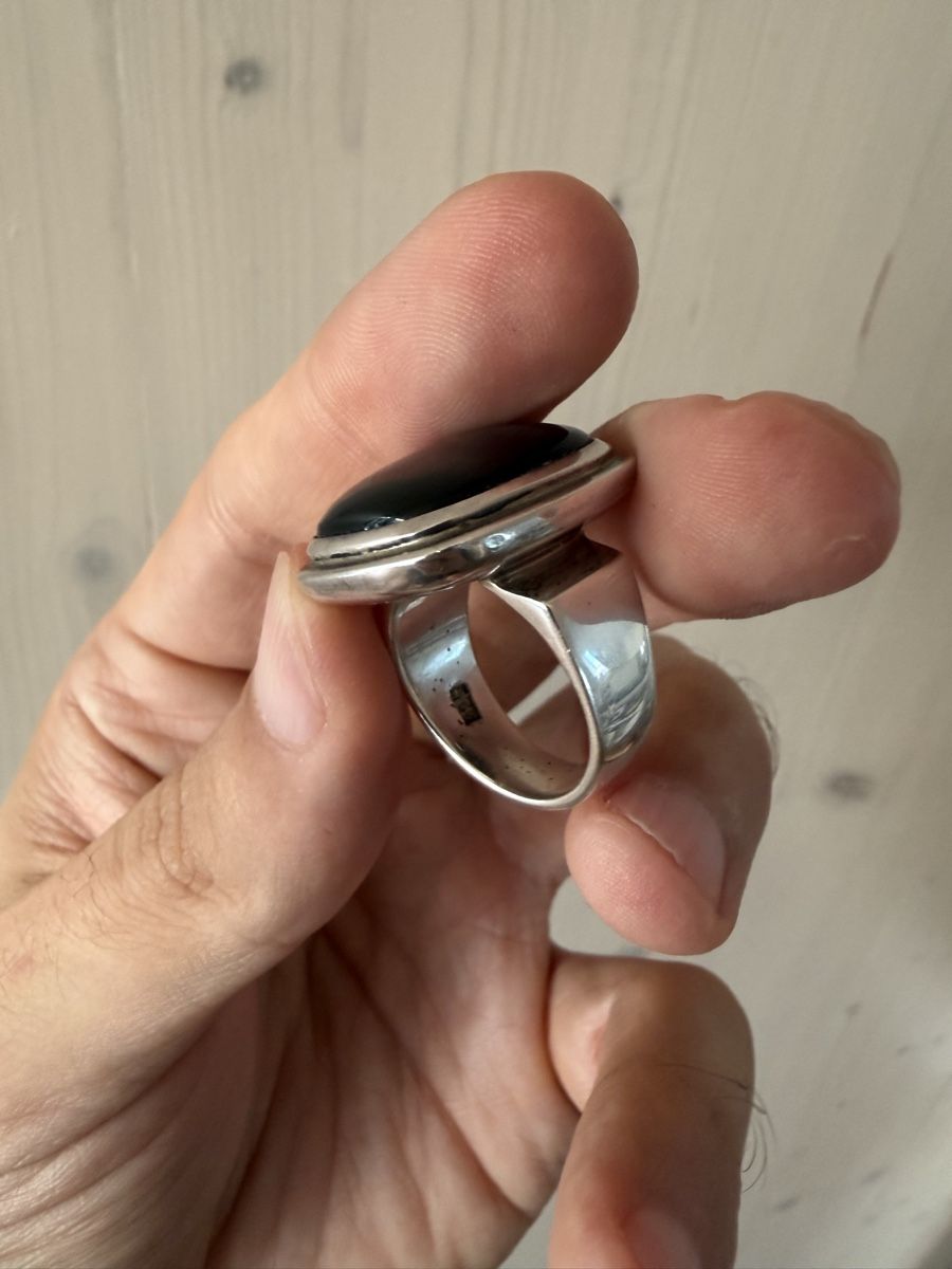 Anelli: Silberring mit Regenbogen-Obsidian – Nuovo (secondo la descrizione) da Knonau venduto da Danyboy30 1