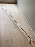 Tringle/Barre à rideau en acier inoxydable, 3 pièces