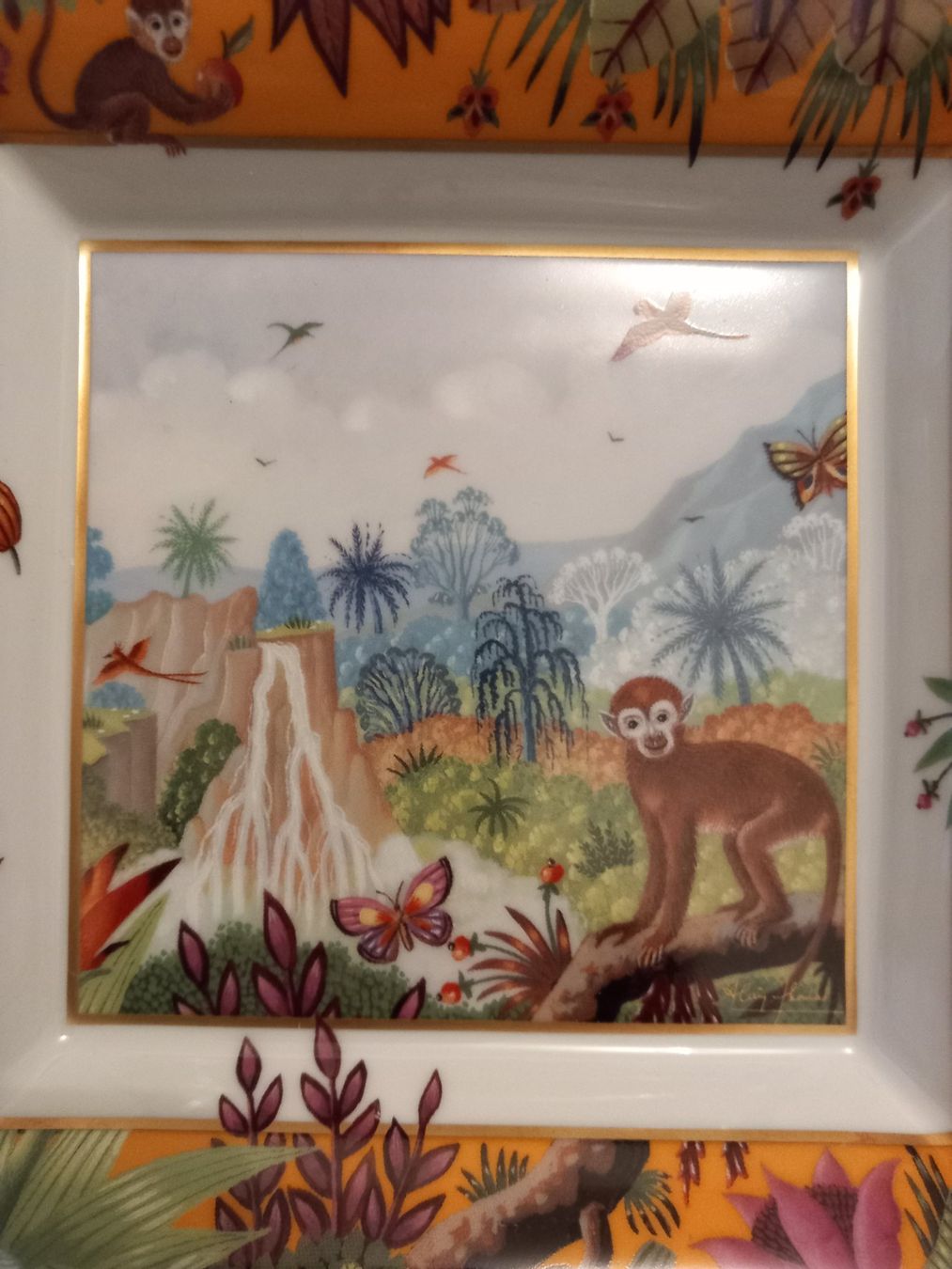 Cendrier Haviland Limoges Collection Le Bestiaire Alain Thomas Perroquet