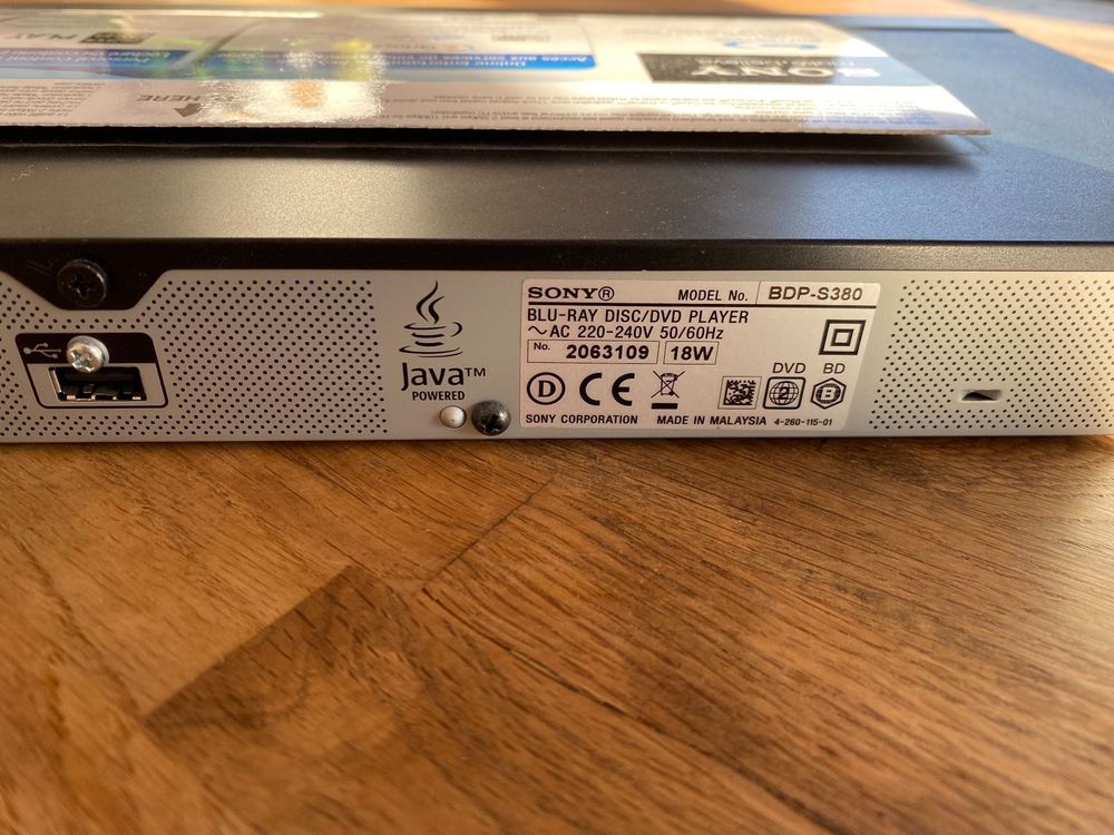 SONY BDP-S380 Blu-Ray, SACD, DVD Player | Kaufen Auf Ricardo