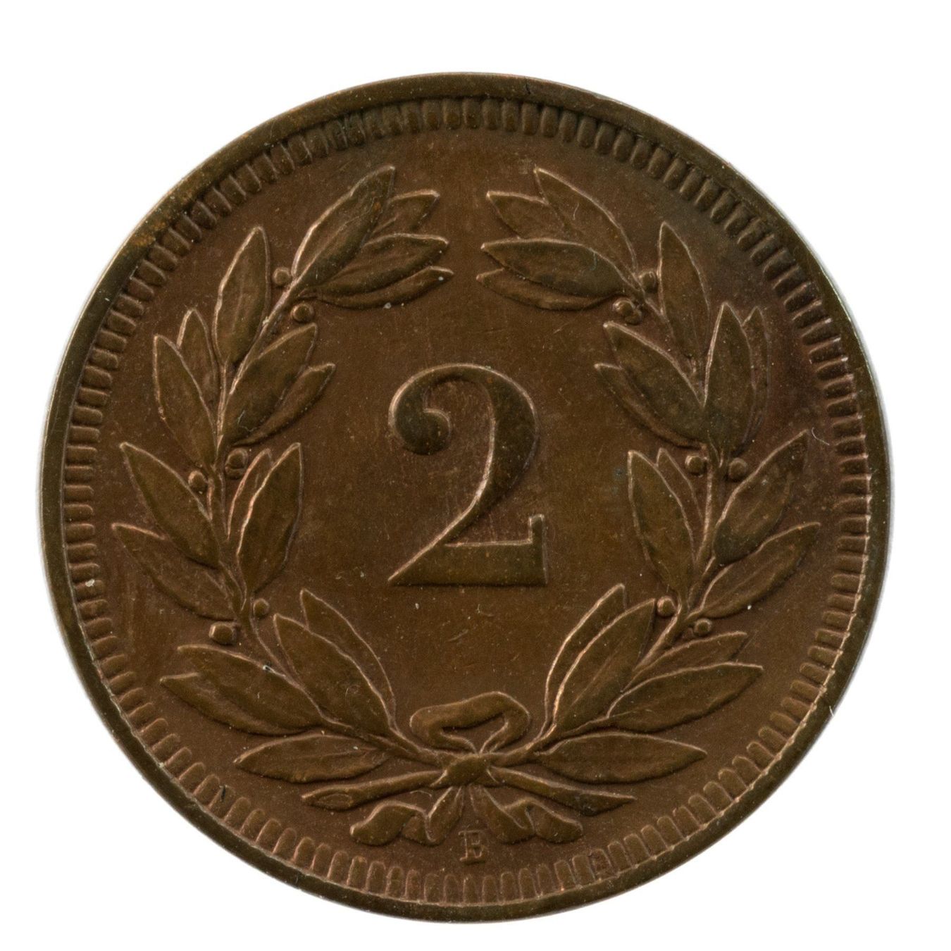 Tutti le monete: Schweiz / Suisse - 2 Rappen - 1902 – Usato da Rotkreuz venduto da Swiss-Coins 1