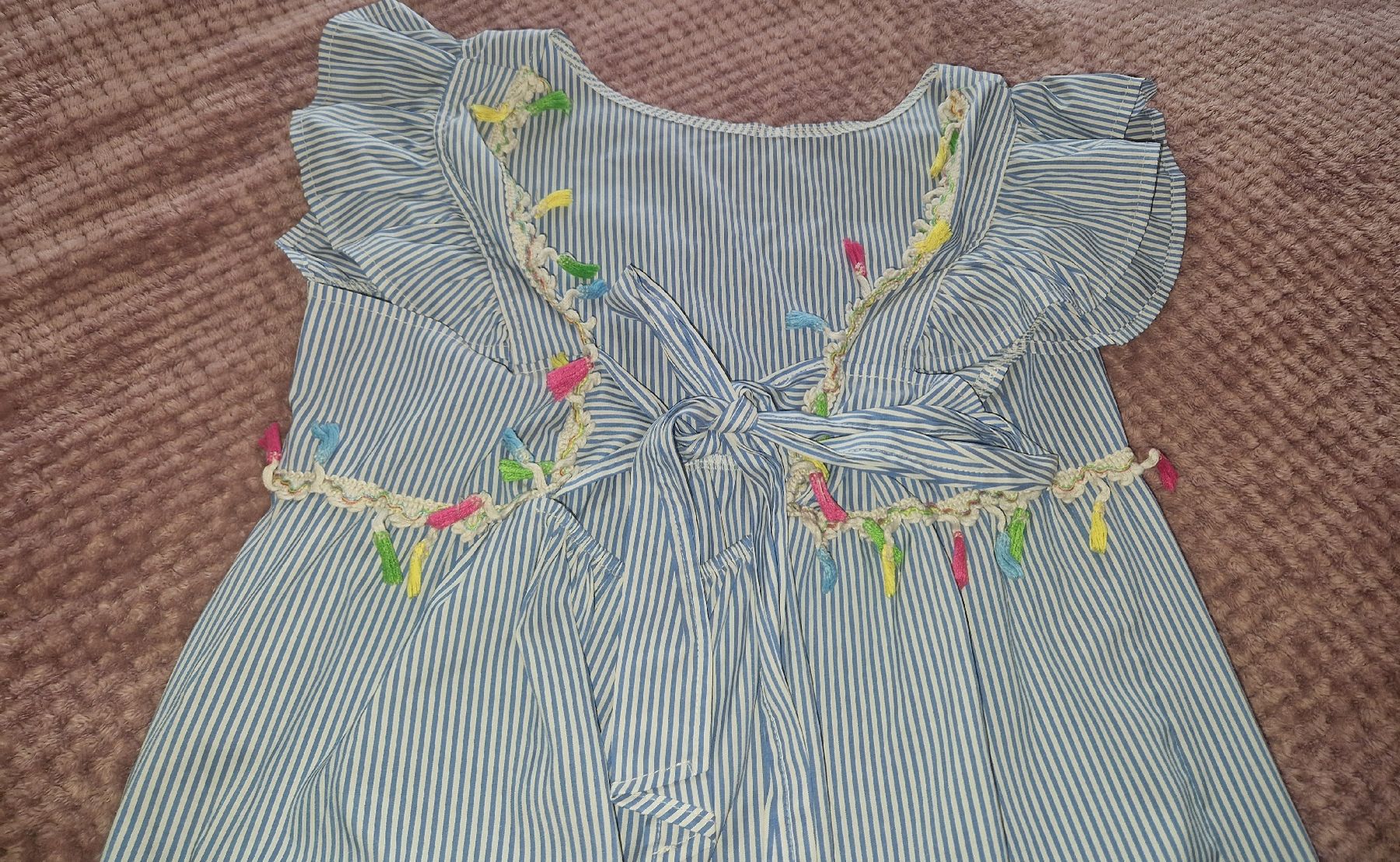 Vestiti: Sommerkleid gestreift mit Quasten Gr. L – Usato da Utzenstorf venduto da Ernie_und_Bert 2