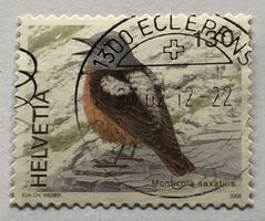 Nr. 1272 STEINRÖTEL Dauermarken Einheimische Vögel GESTEMPEL