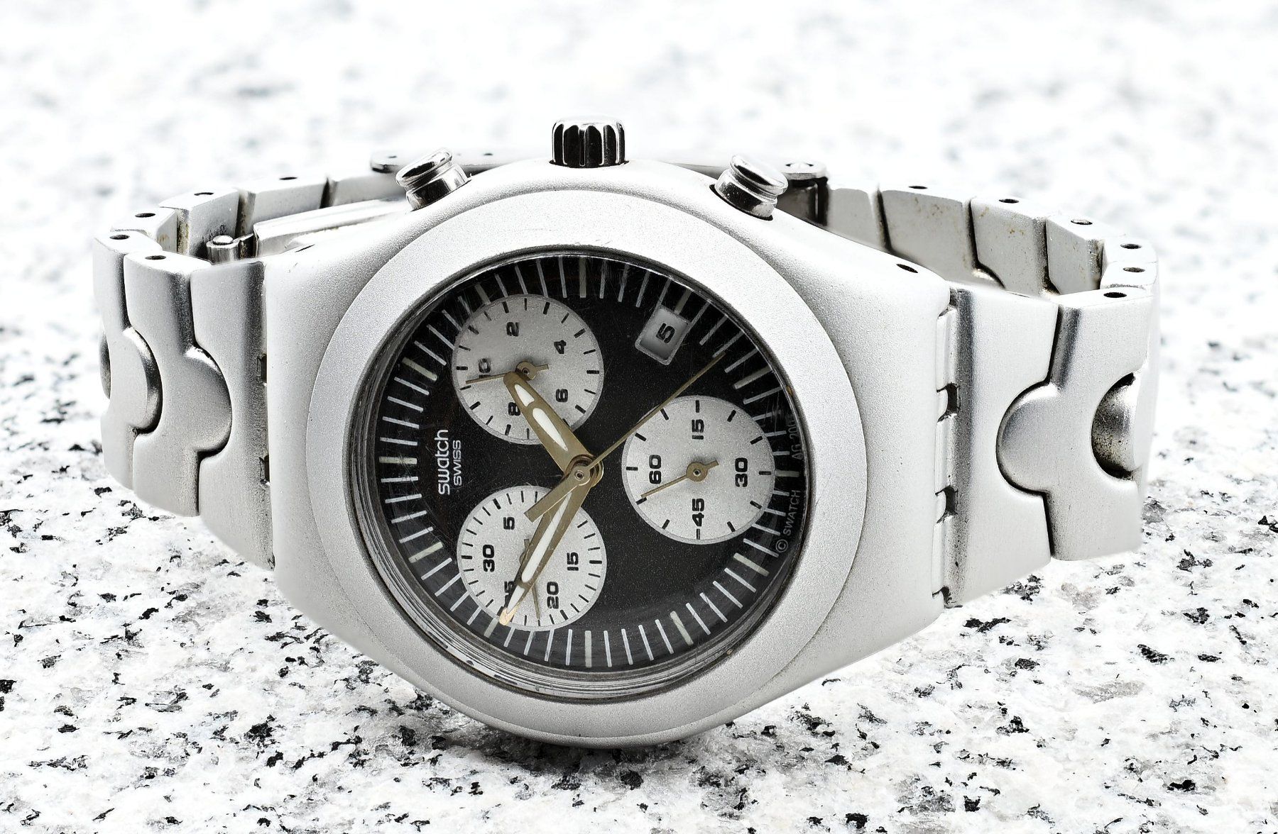 Swatch Orologi: Swatch Irony Paving Stone Chronograph YMS4004AG – Usato da Dürnten venduto da pema28 1