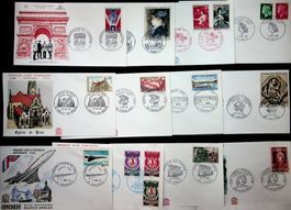 FRANCE 12 BELLES FDC DE 1969 /T308