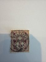 Briefmarke Helvetia 5 Rappen mit Stempel guter Zustand