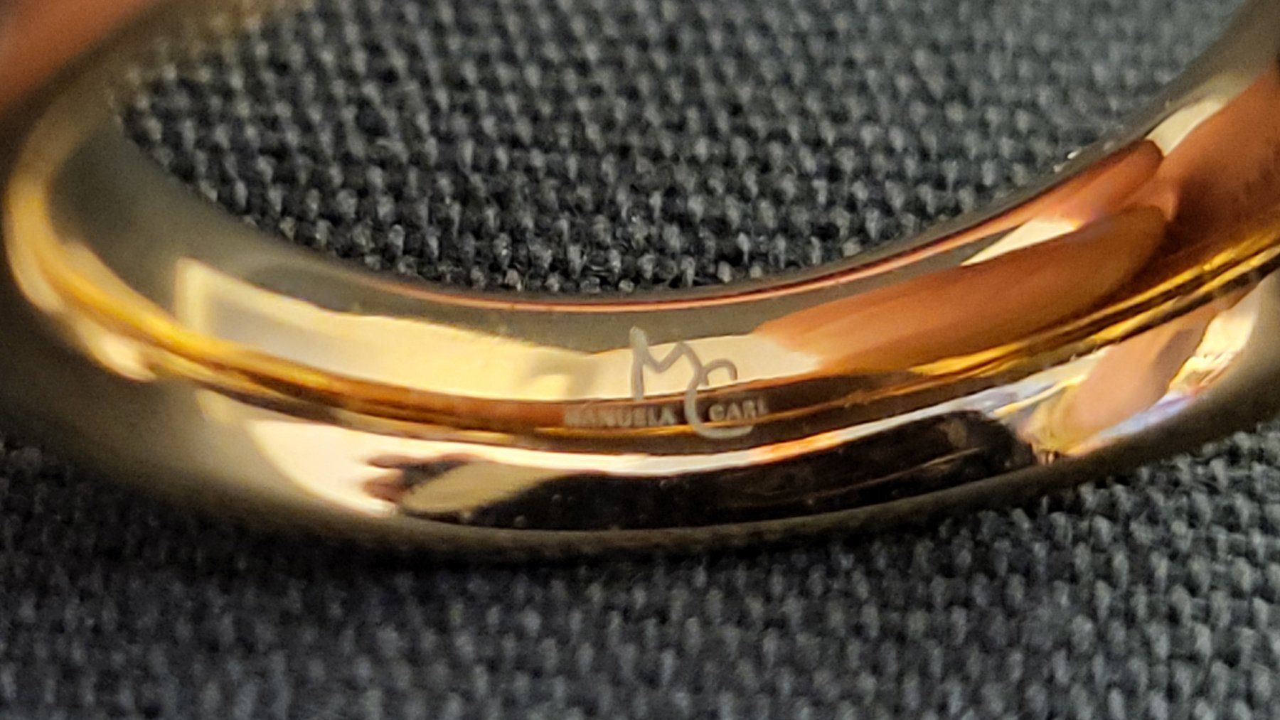 Anelli: Edelstahl-Ring mit Swarovski-Stein MANUELA CARL – Usato da Basel venduto da spinne02 7