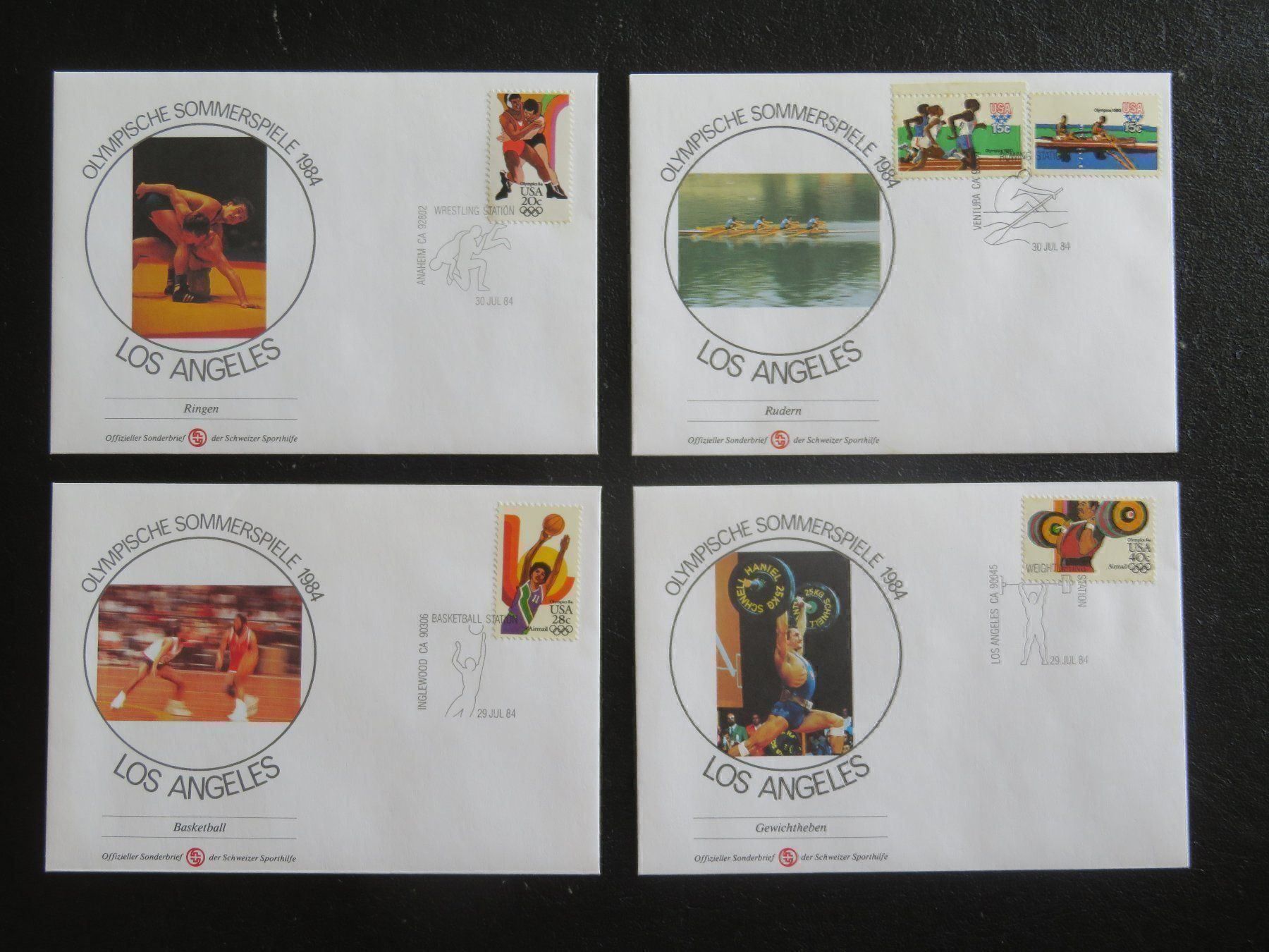 Tutti i francobolli: Olympiabriefe von Los Angeles 1984 – Nuovo (secondo la descrizione) da Lachen SZ venduto da peace0 4