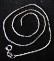 Rhodinierte Silber 925 Venezianer Halskette 38 cm / 1,5 mm
