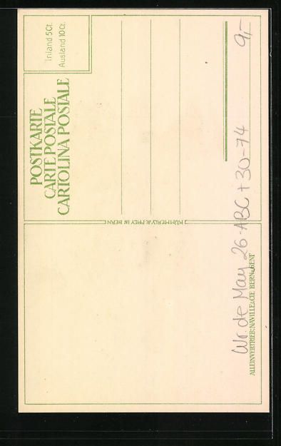Foto, Lettere & Cartoline: sign. Wr. de May: Schweizer Grenadier ta – Usato da Berlin venduto da bartko-reher 1