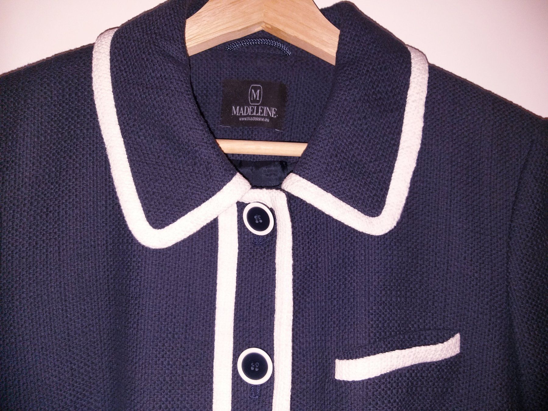 Madeleine Giacche: Wunderschöner Madeleine Blazer, Gr. 38, Navy mit Weiss – Usato da Zell ZH venduto da bouboulela1 1