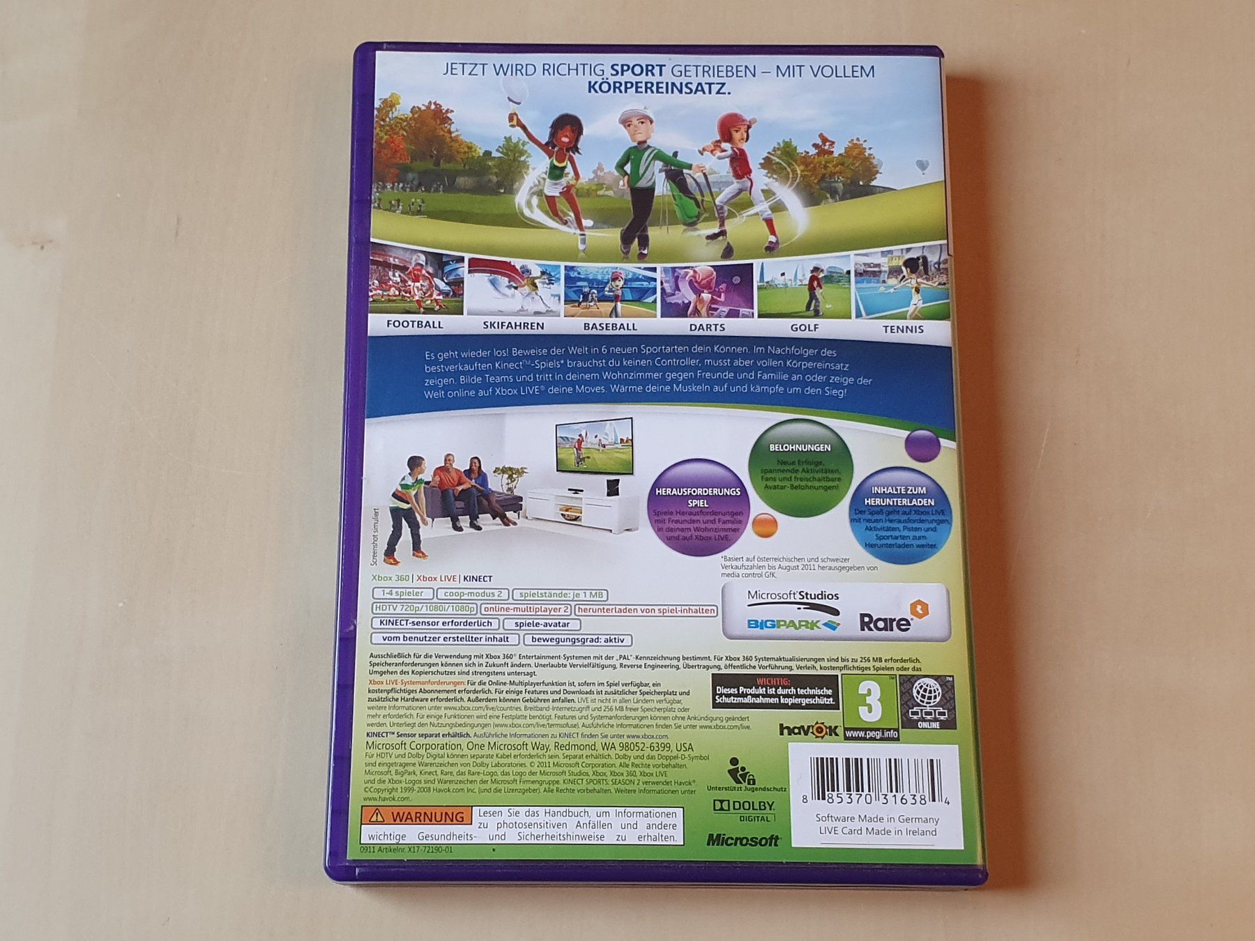 Microsoft Spiele: Kinect Sports Season Two – Gebraucht aus Stansstad von collectorsshop 1
