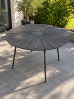 Runder Gartentisch Anthrazit – Ø 110 cm – guter Zustand