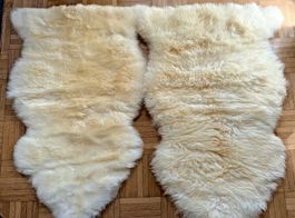 IKEA ULLERSLEV Schaffell - 2 Stück, elfenbeinweiß - wie neu
