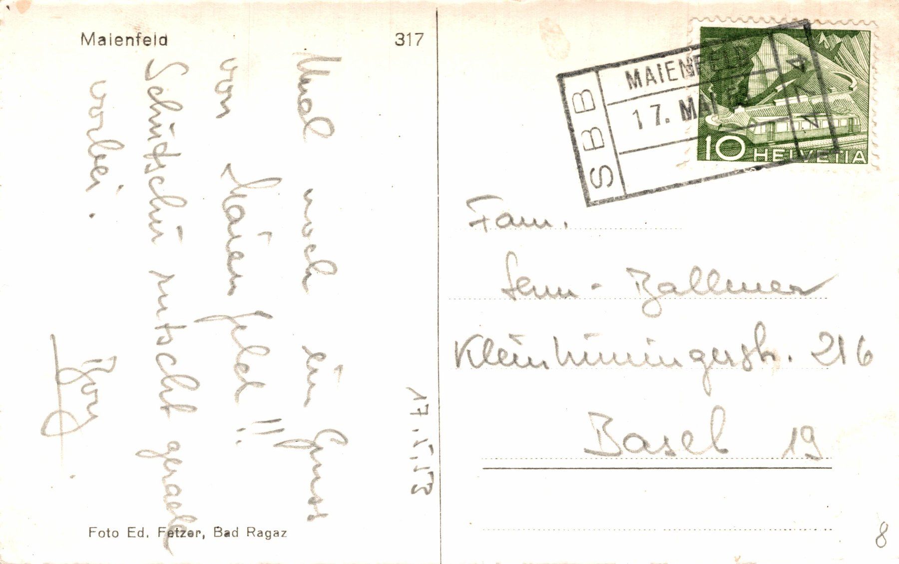 Cartoline postali: Maienfeld – Usato da Bronschhofen venduto da Astore 1