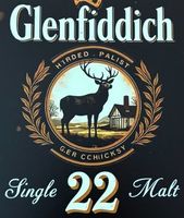 Schönes Glenfiddich Single Malt Scotch Whisky Schild - neu!!