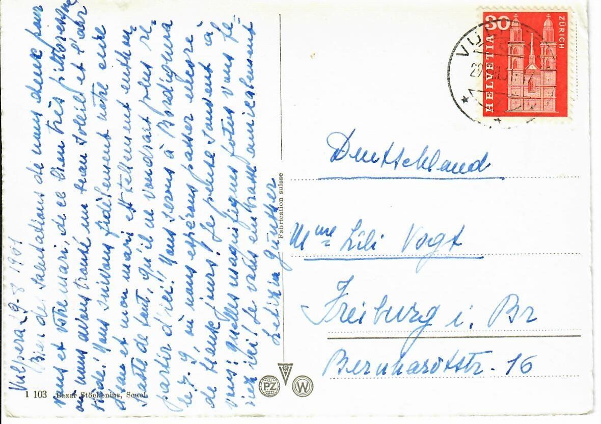 Ansichtskarten: Vulpera – Gebraucht aus Hochdorf von Ziegel-16 1