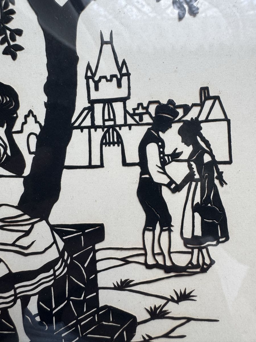 Grafiken & Lithographien: Antike Scherenschnitte gerahmt um 1920 – Gebraucht aus siebnen von minte 6