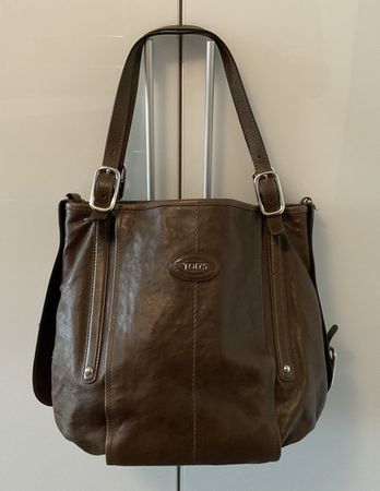 Elegante TOD'S Leder Handtasche braun