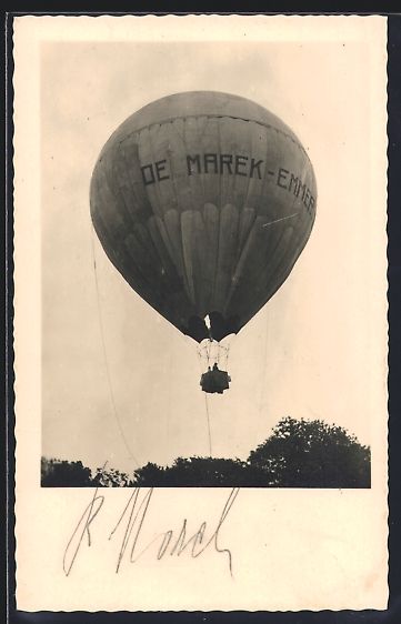 Photos & posters: Autograph von Ballonpionier Bruno Marek, – D'occasion à Berlin par bartko-reher