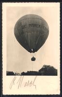 Autograph von Ballonpionier Bruno Marek,