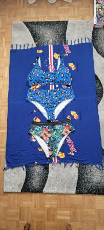 Maillot de bain taille 4XL/Bikini bas&Serviette/Paréo/130x95