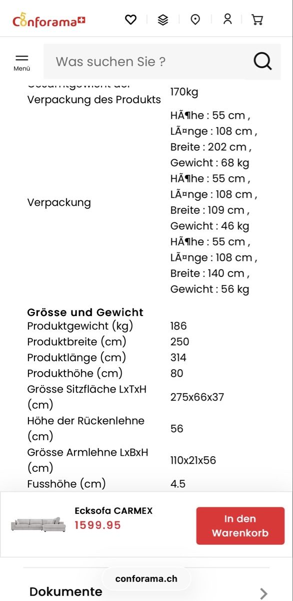 Sofas: Gemütliches Ecksofa CARMEX, Grau, neuwertig! – Gebraucht aus bellach von Moerphi 5