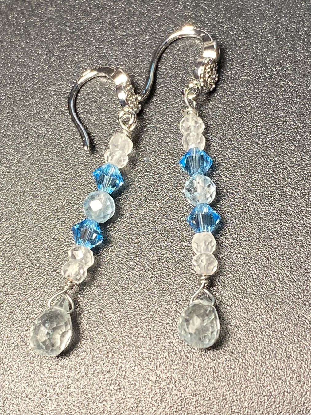 Swarovski Ohrringe & -stecker: Aquamarin, Swarovski Ohrringe NEU – Neu und originalverpackt aus Basel von Chili007 1