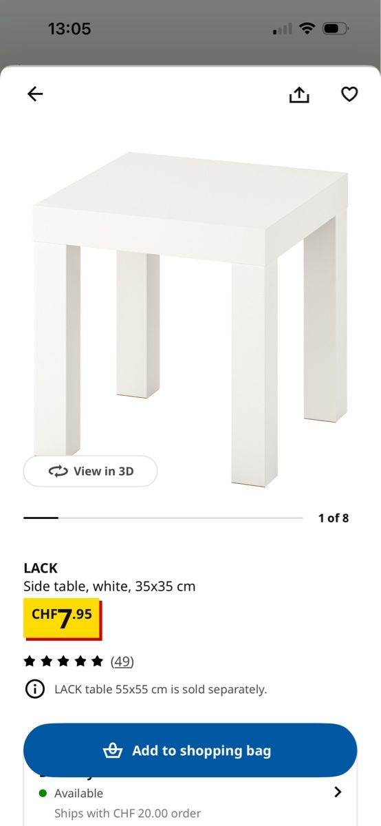 Ikea Nachttische: 2 IKEA LACK Side table white 35x35 cm used – Gebraucht aus Lausanne von lui_d9g6 3