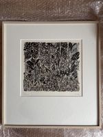 Lithographie artiste suisse RIBEAUD Daniel cadre 48,5x51,5cm