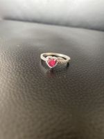 Bague cœur rose en argent 925