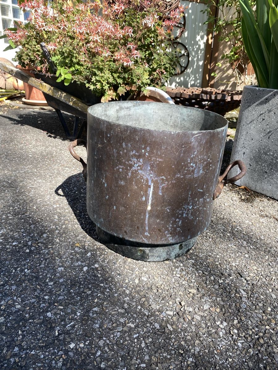Pots de fleurs: 3 grosse Töpfe/Eisen/Kupfer/Bronze – D'occasion à Zimmerwald par Holzdata1 1