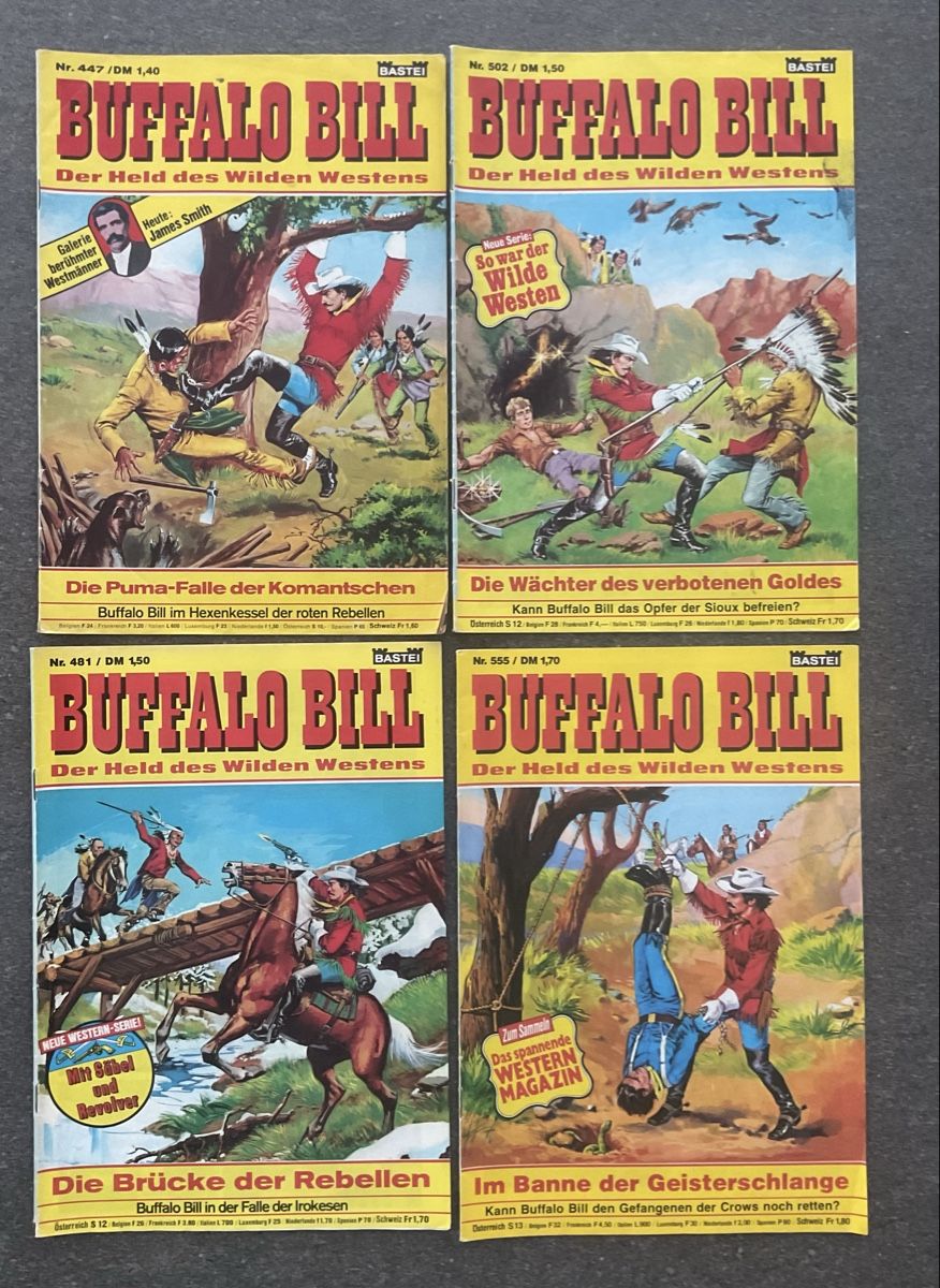 Comics: Buffalo Bill Comic-Hefte 4 Hefte Wilde Westen – Gebraucht aus Jegenstorf von BAVARIA4CH