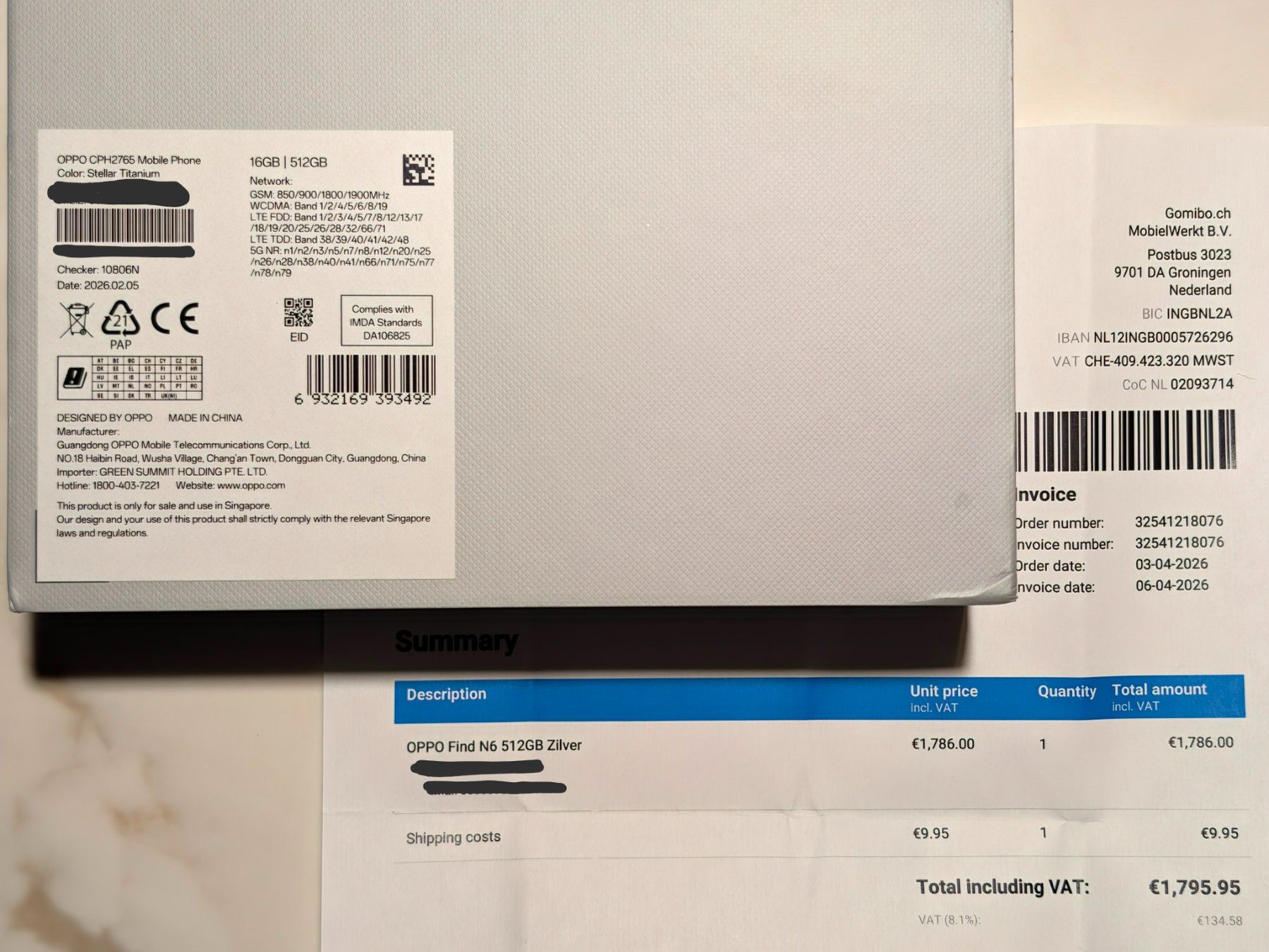 Oppo Handys / Smartphones: Oppo Find N6 16/512GB Silver, global version – Gebraucht aus Fällanden von gnyslb 4