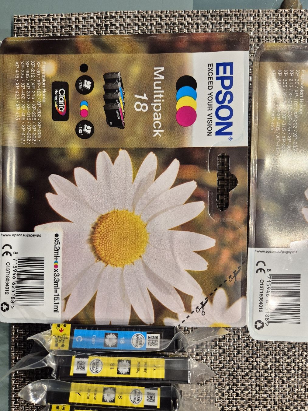Epson Cartucce per stampanti & toner: Epson 18 Multipack & Einzelpatronen Druckerpatronen Drucker – Nuovo e nell'imballaggio originale da Russikon venduto da eunicetungol 1