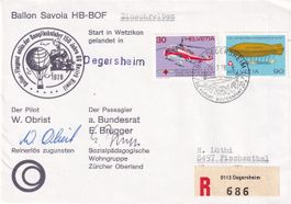 Ballon HB-BOF "Savoia" 150 Jahre GG Bezirk Hinwil 1978