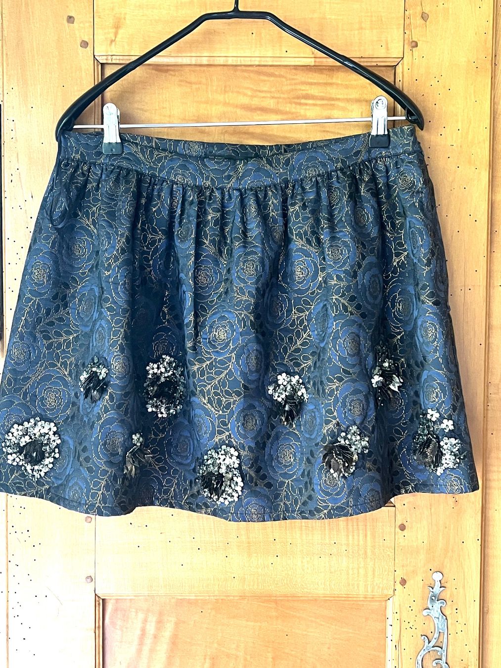 Zara Röcke: Jupe Zara Basic, taille L, bleu marine et or, chic ✨ – Neu (gemäss Beschreibung) aus Porrentruy von SYANKA