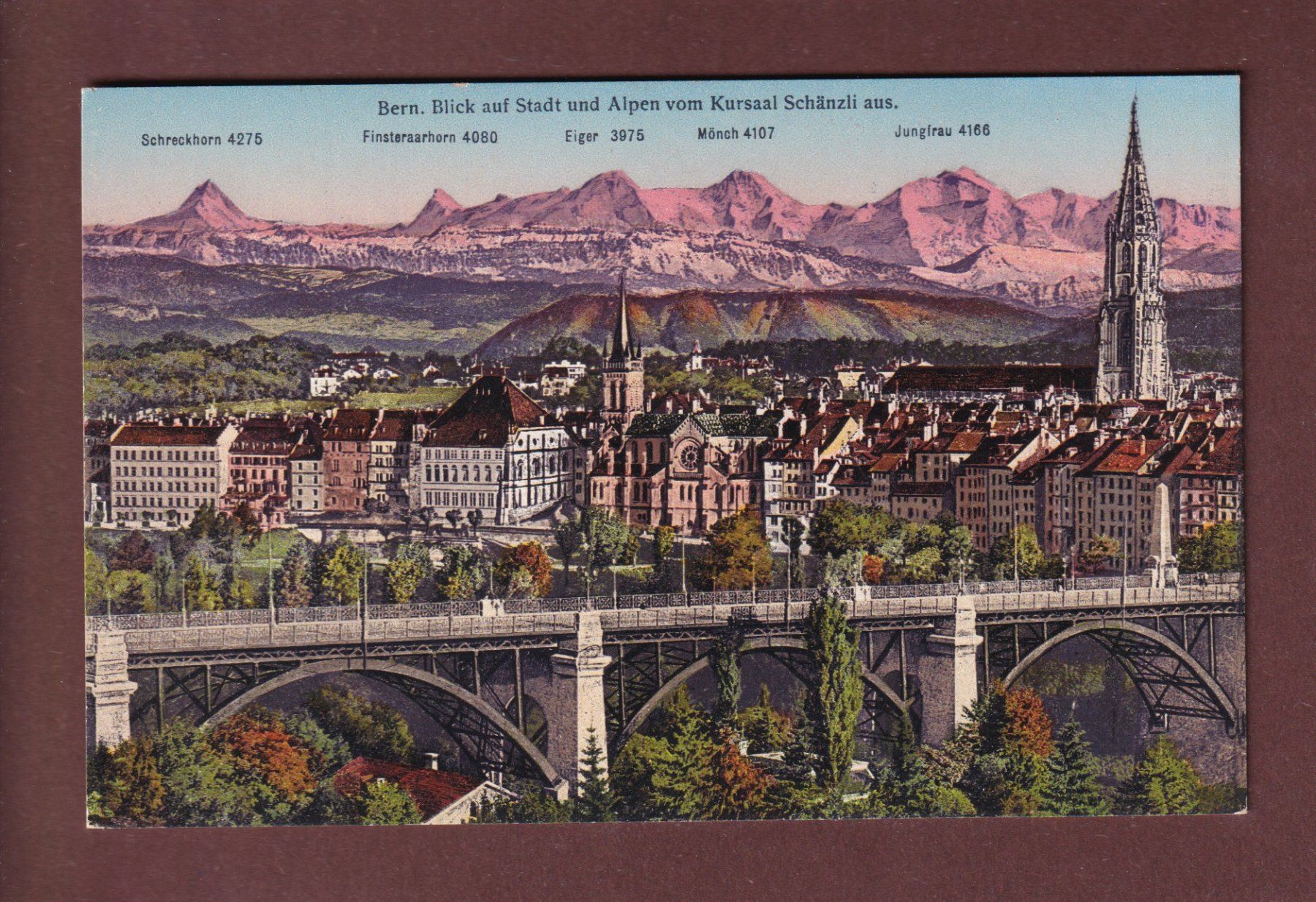 Cartoline postali: BERN - Blick vom Kursaal Schänzli – Usato da Pully venduto da nicecards-shop