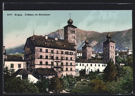 Cartoline postali: AK Brigue, Chateau de Stockalper – Usato da Berlin venduto da bartko-reher