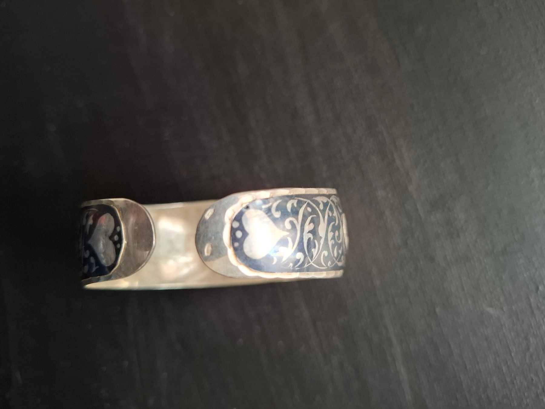 Bracciali & Braccialetti: Schöner Silber Armreif mit Blumenmuster 875 – Usato da Solothurn venduto da sweyla21 2