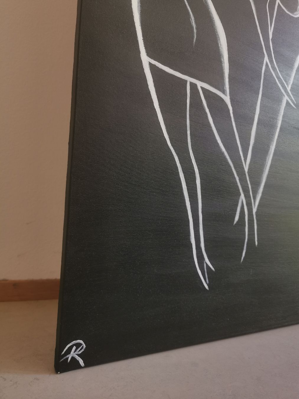 Gemälde: Painting. "Dancing Couple" - Black and White. – Gebraucht aus St. Gallen von Pszczoa 1