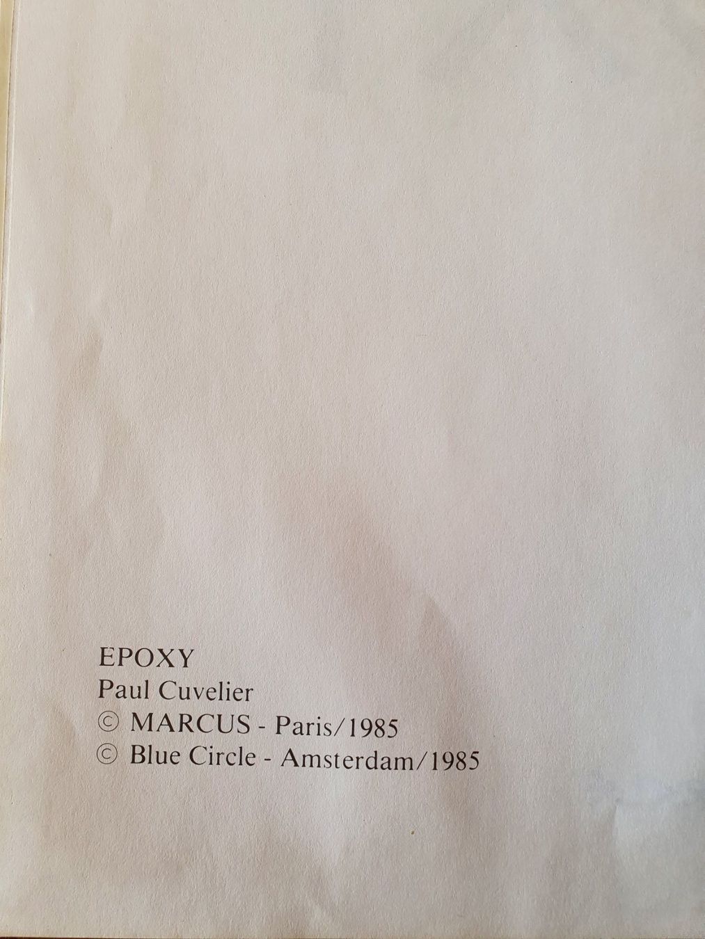 Fumetti: BD grand format Epoxy. Blue Circle. 1985 – Usato da Grand-Lancy venduto da Evelyne010 2