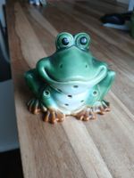 Keramik Frosch Dekoration Deko Figur Garten Figur gruen