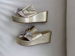 SUMMERTIME - stylische/edle B.C. Flip-Flops, gold, 38