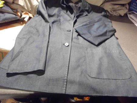 Blazer ca. Grösse L, C&A, antrazit, weisse Nähte